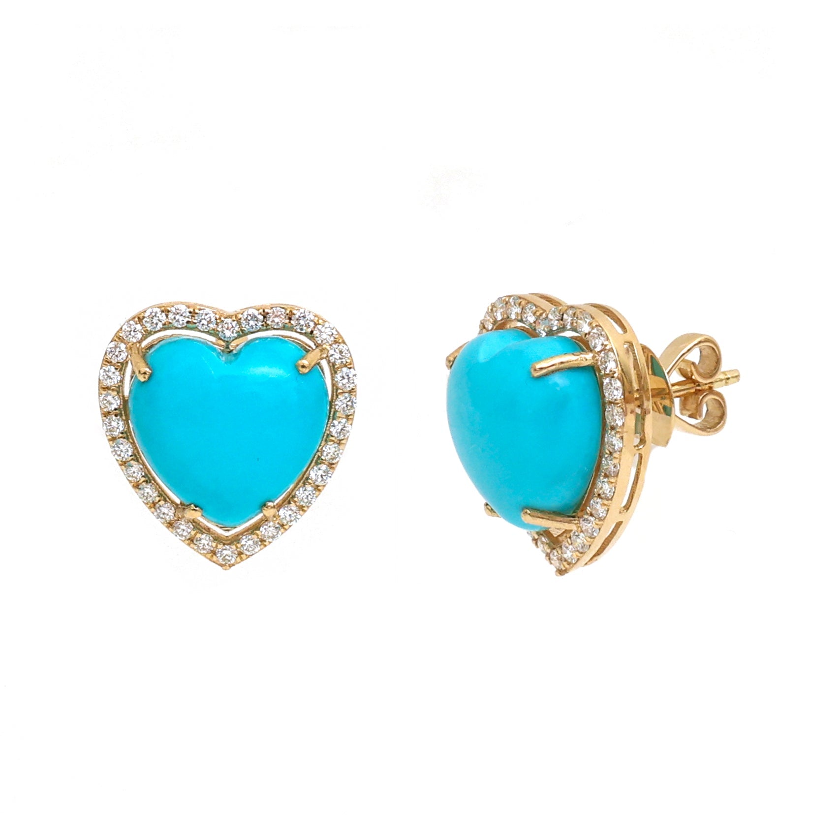 JPERG-3524/9455 Turquoise Diamond Earring