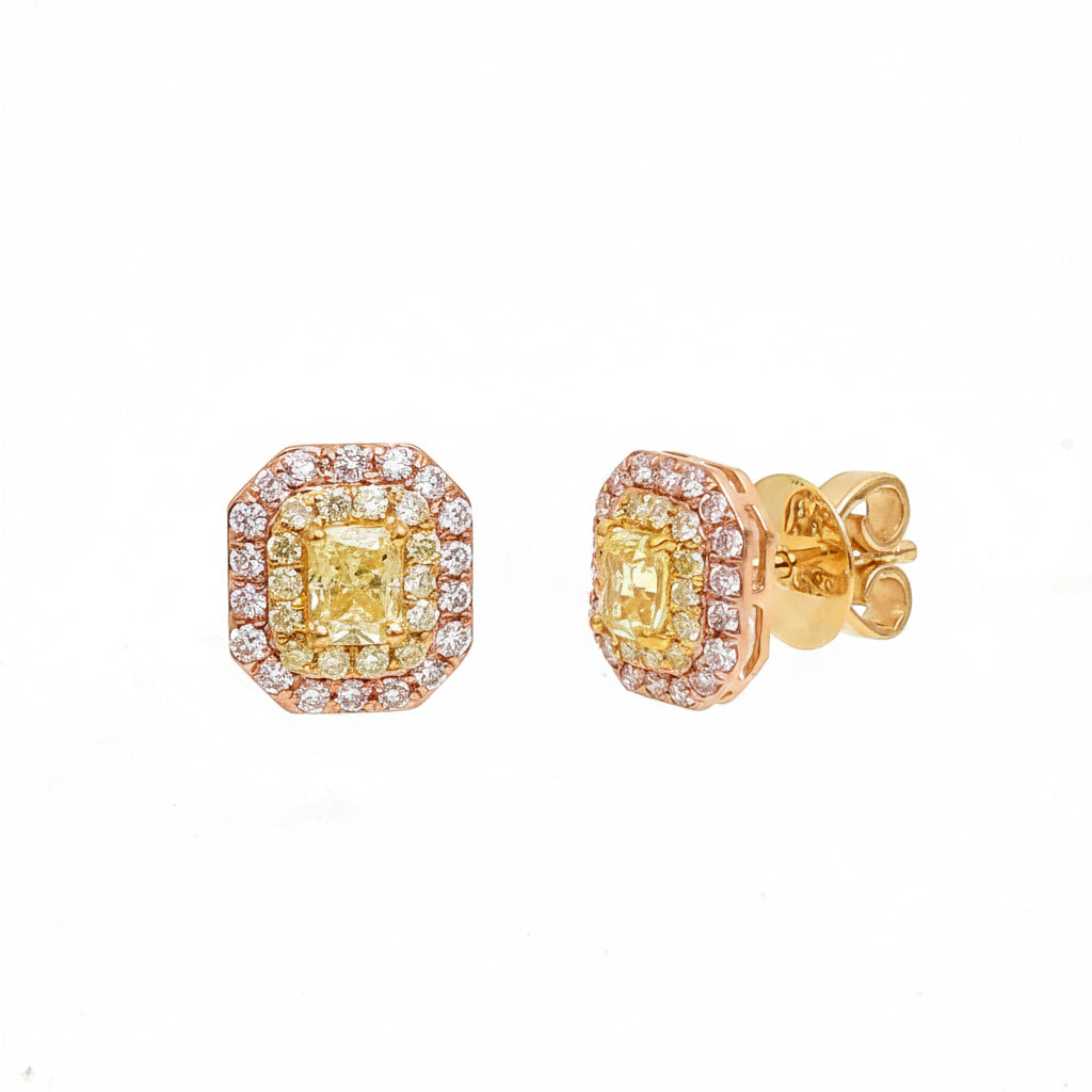 JPERG-3533/9476 Yellow Diamond Diamond Earring