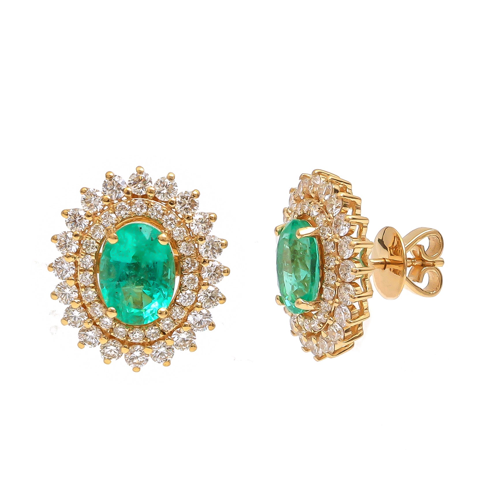 JPERG-3544/9547 Emerald Diamond Earring