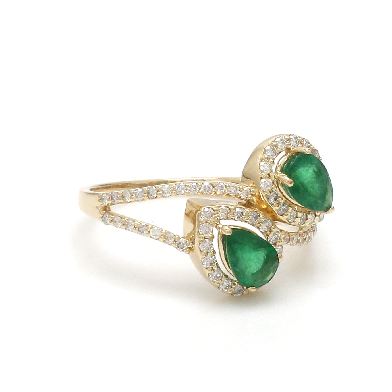 JPRG-3105/8115 Emerald Pear 6X4 With Diamond Ring
