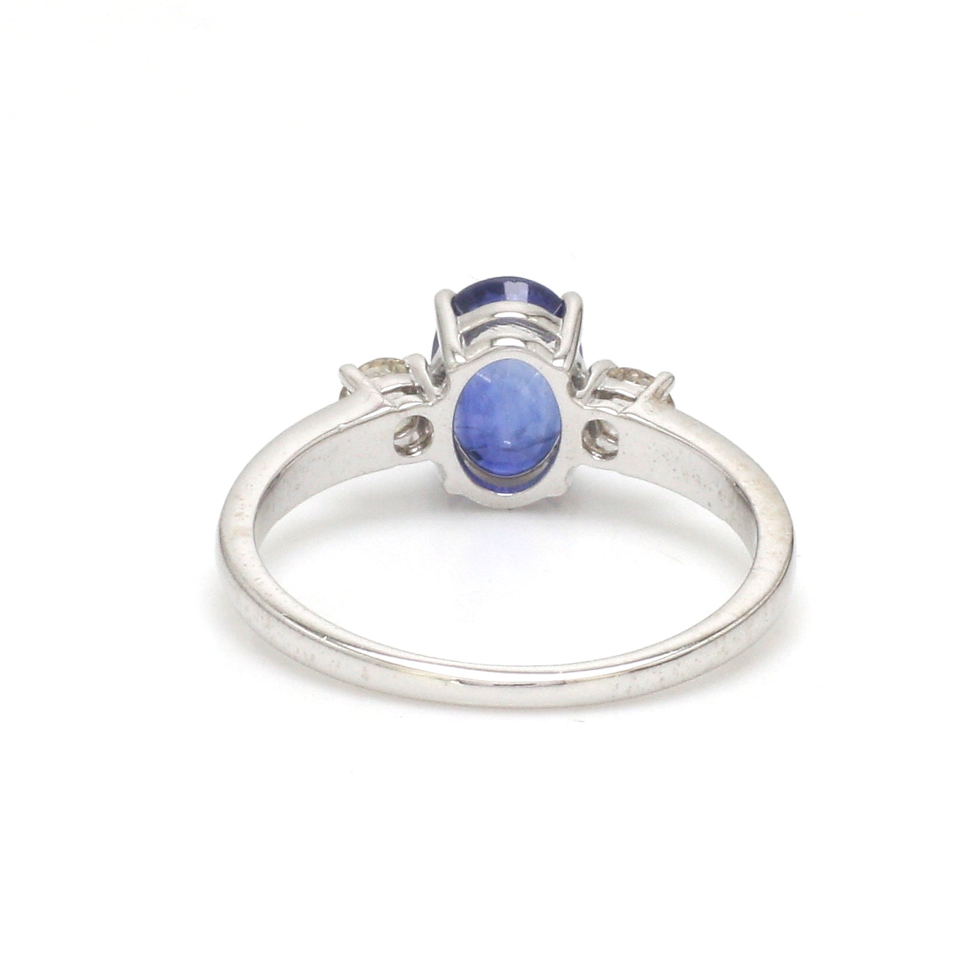 JPRG-3106/8116 Blue Sapphire Oval With Diamond 3Pcs Ring