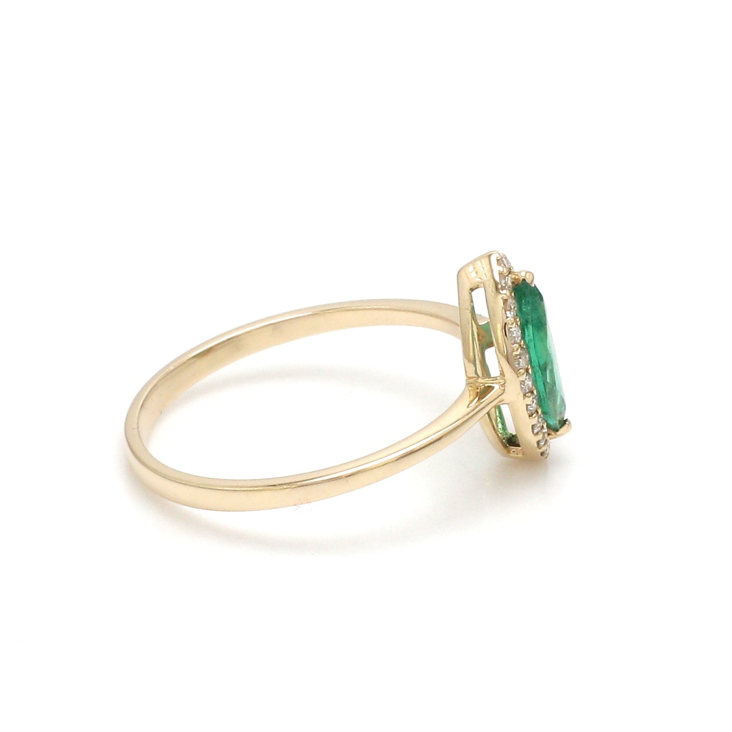 JPRG-3107/8117 Emerald Marquise With Diamond Ring