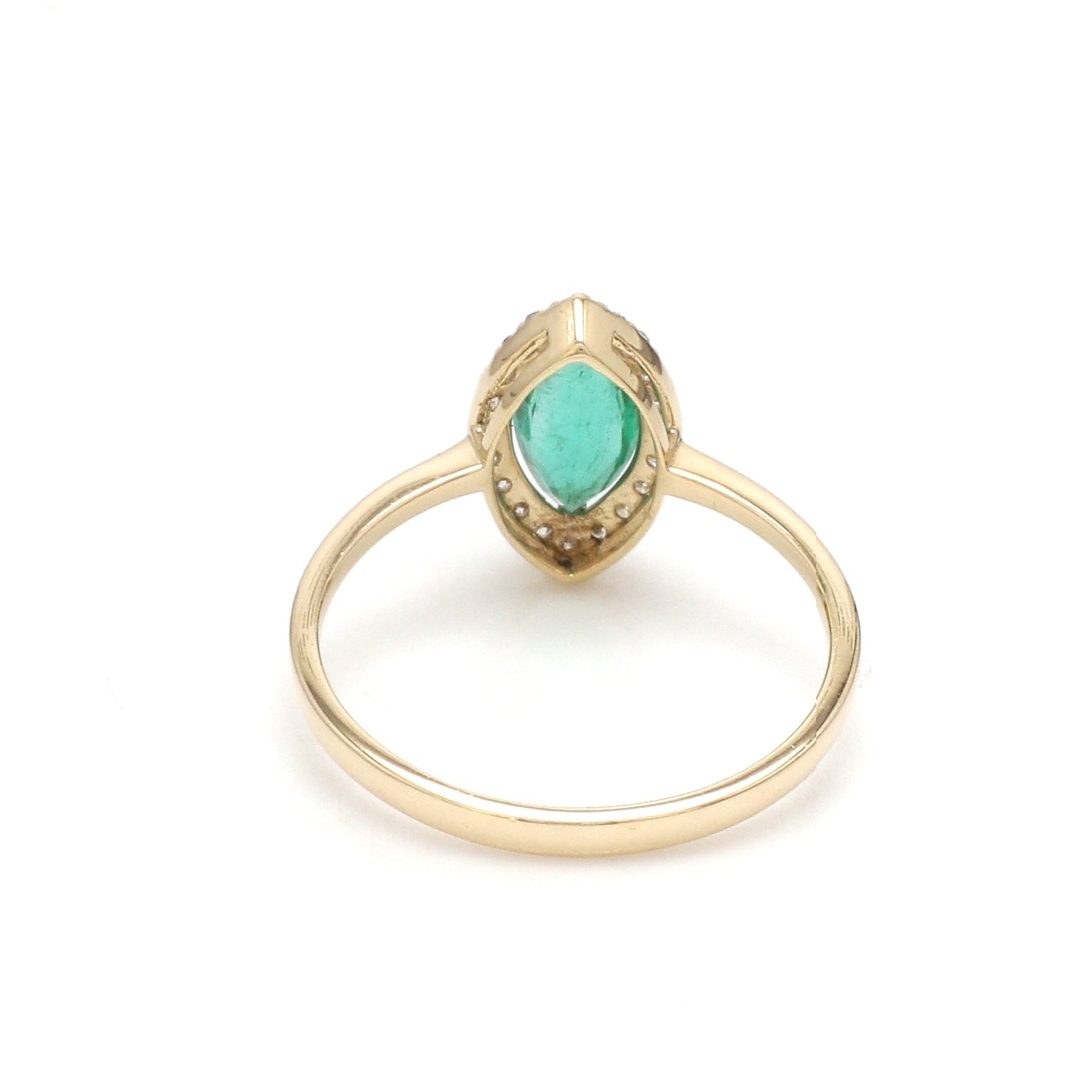 JPRG-3107/8117 Emerald Marquise With Diamond Ring