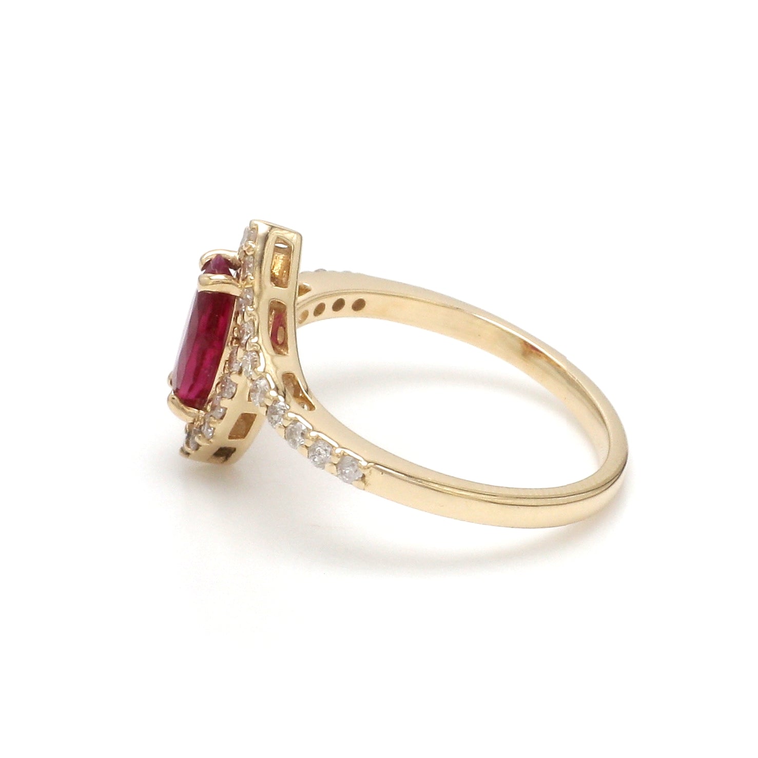 JPRG-3108/8118 Ruby Marquise With Diamond Ring