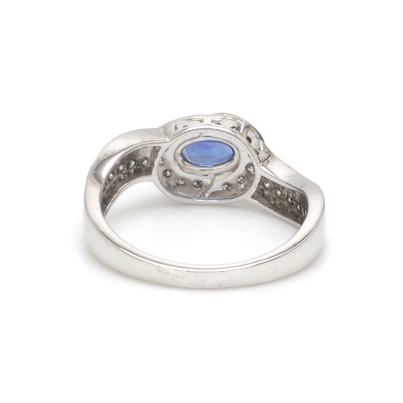 JPRG-3109/8119 Blue Sapphire Oval With Diamond Ring