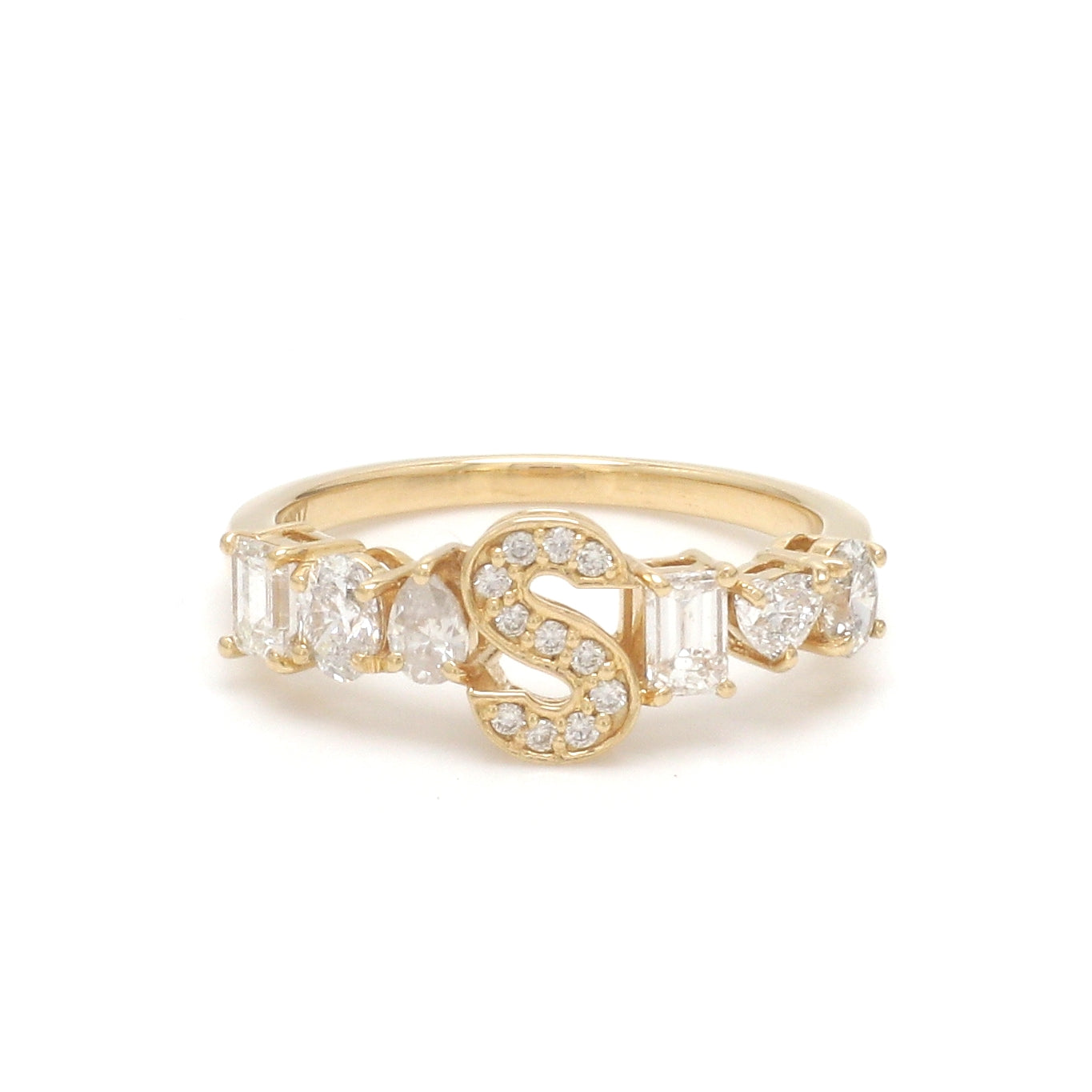 JPRG-3307/8457 Diamond S Letter Ring