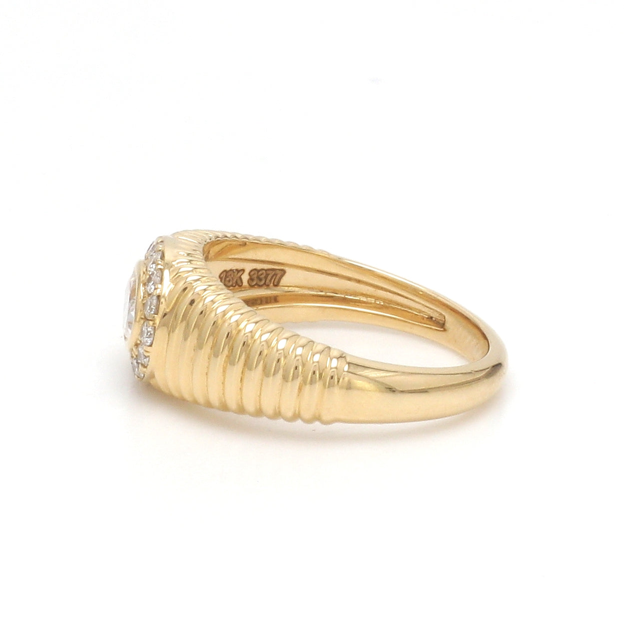 JPRG-3377/8579 Diamond Oval With Diamond Pinky Ring