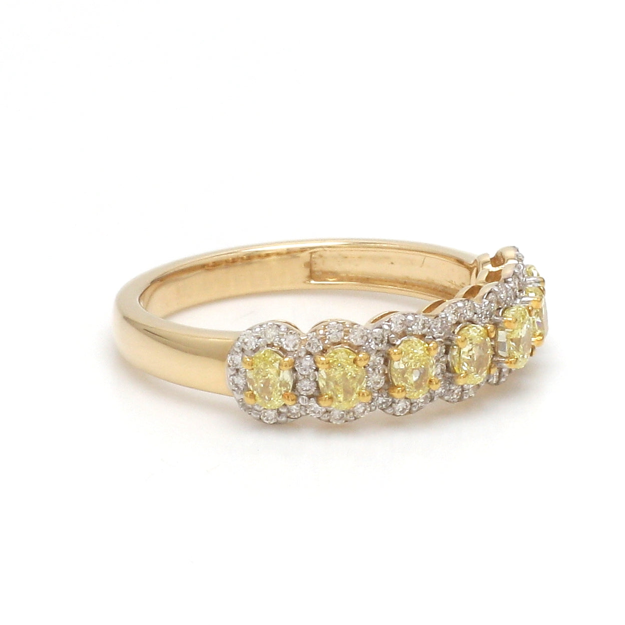 JPRG-3471/8868 Yellow Diamond Oval With Diamond Half Ring