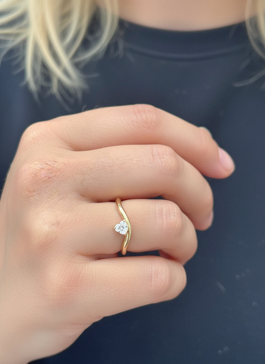 JPRG-3478/8891 Lab Grown Diamond Heart Wave Ring