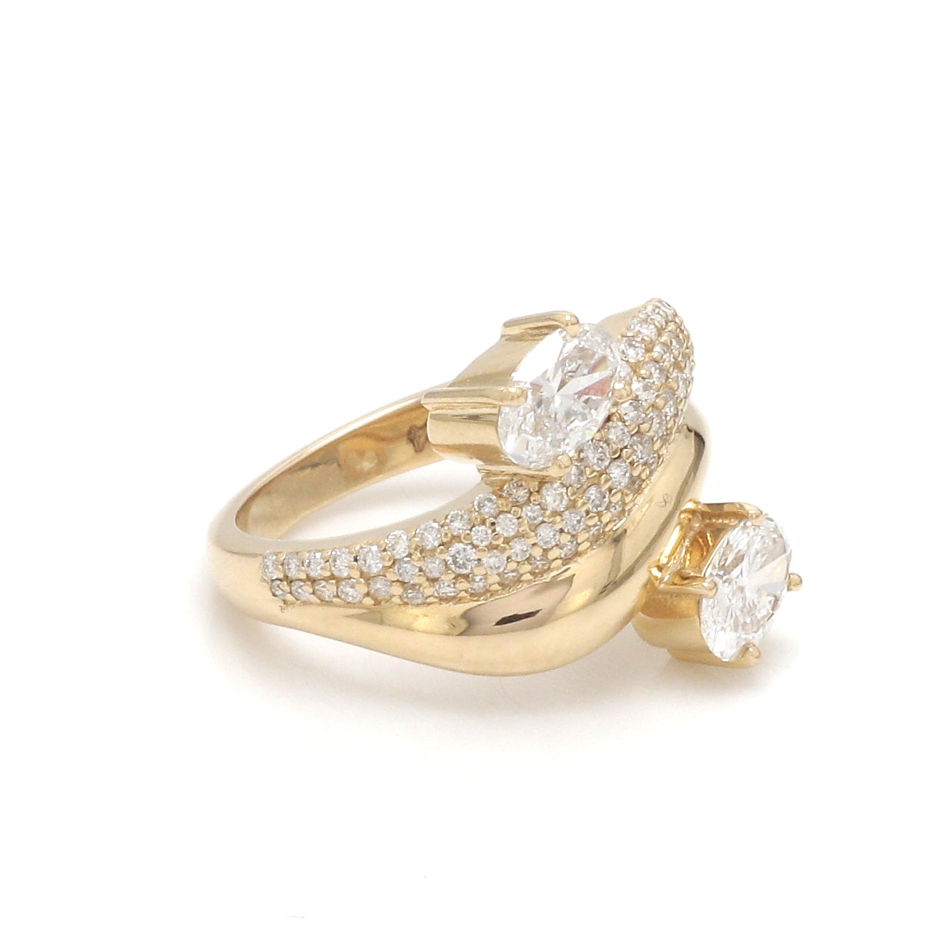 JPRG-3484/8897 Lab Grown Diamond Oval Round Wave Ring