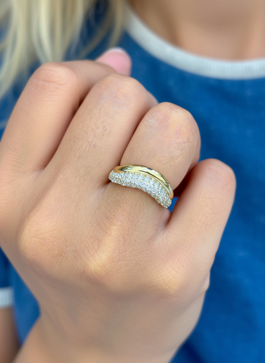 JPRG-3501/8922 Lab Grown Diamond Round Wave Ring