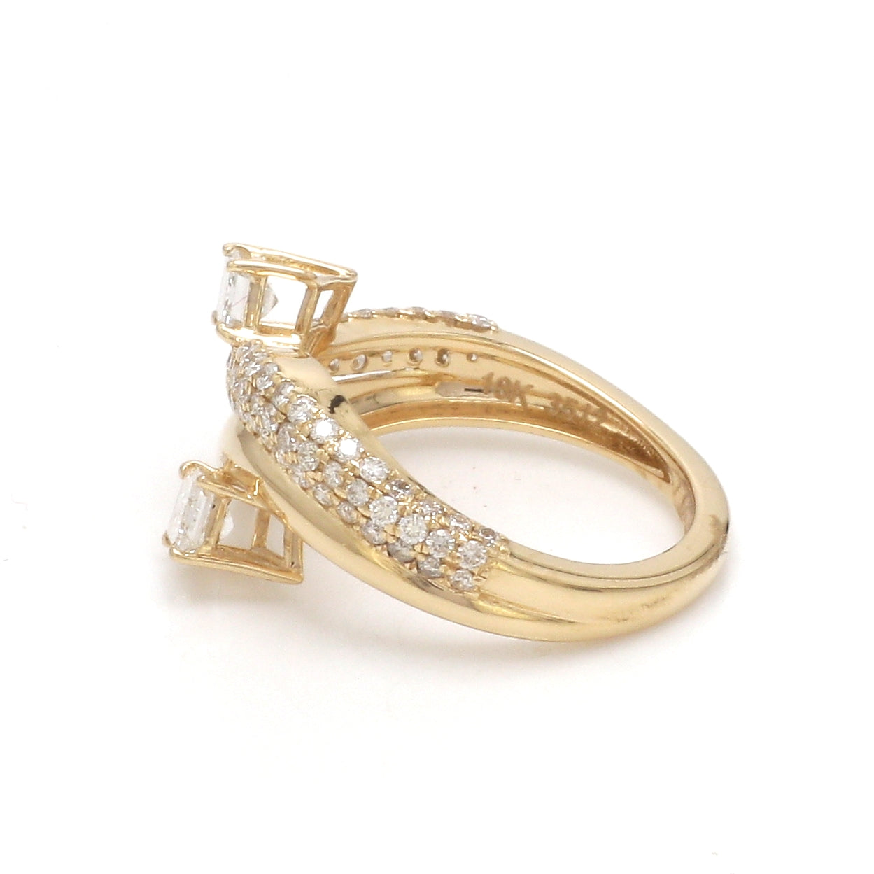 JPRG-3512/8936 Diamond Octagon With Round Diamond Wave Ring