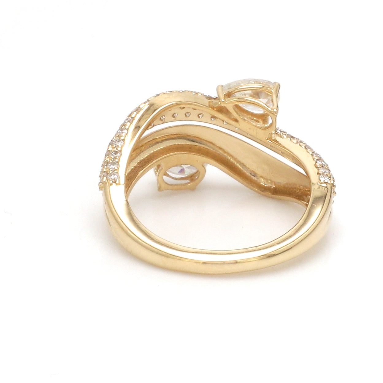 JPRG-3513/8937 Diamond Pear Oval With Round Diamond Wave Ring