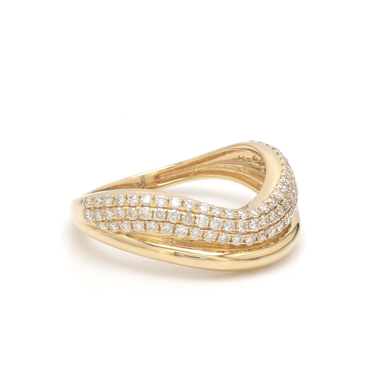 JPRG-3578/9088 Diamond Round Wave Ring