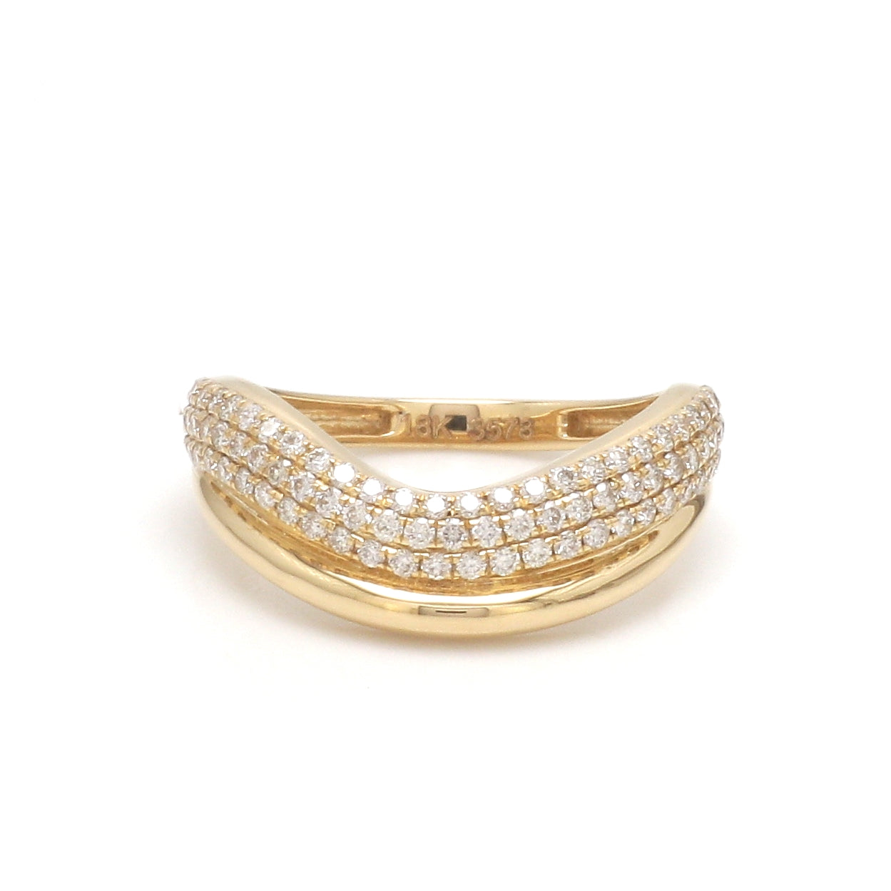 JPRG-3578/9088 Diamond Round Wave Ring