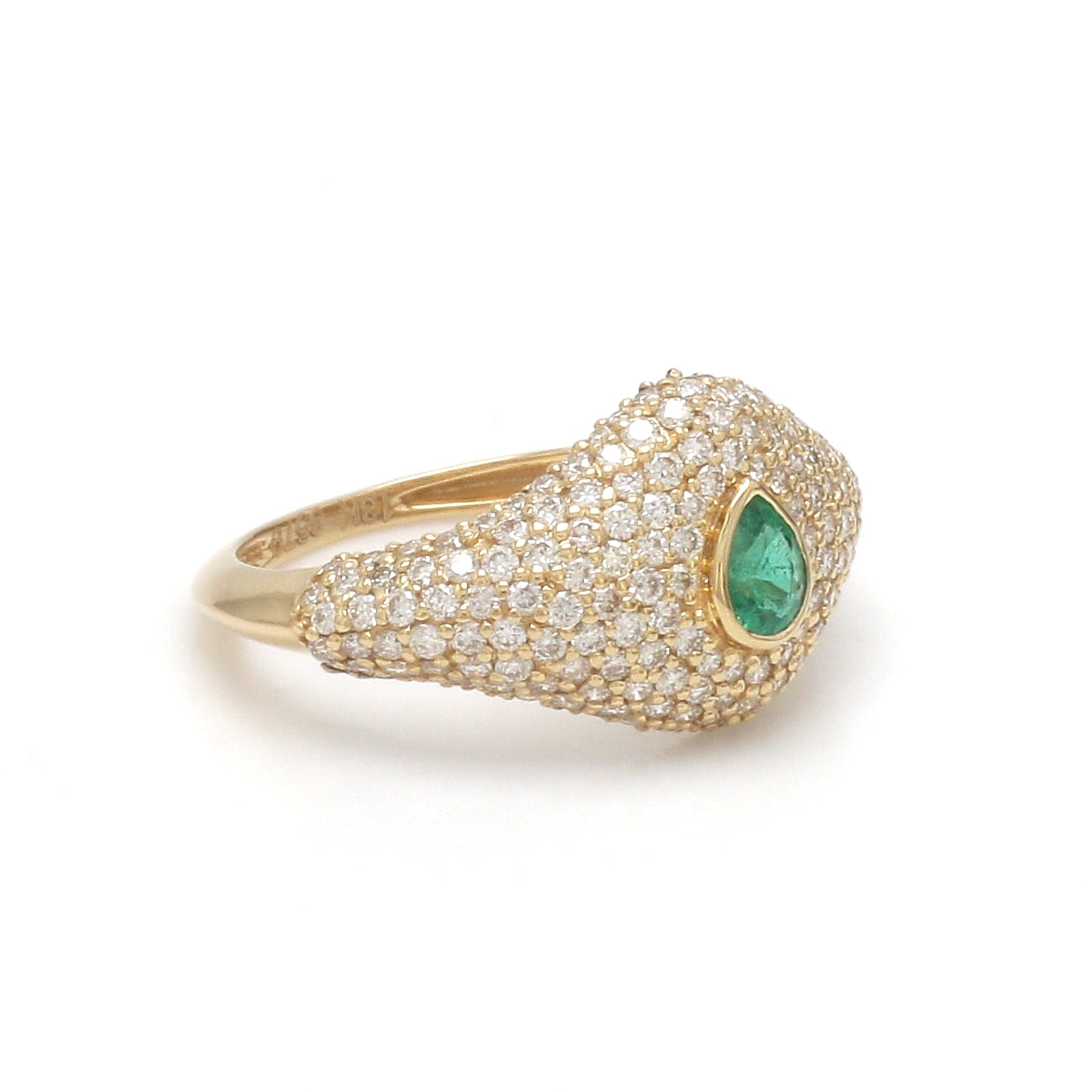JPRG-3579/9089 Diamond Emerald Ring