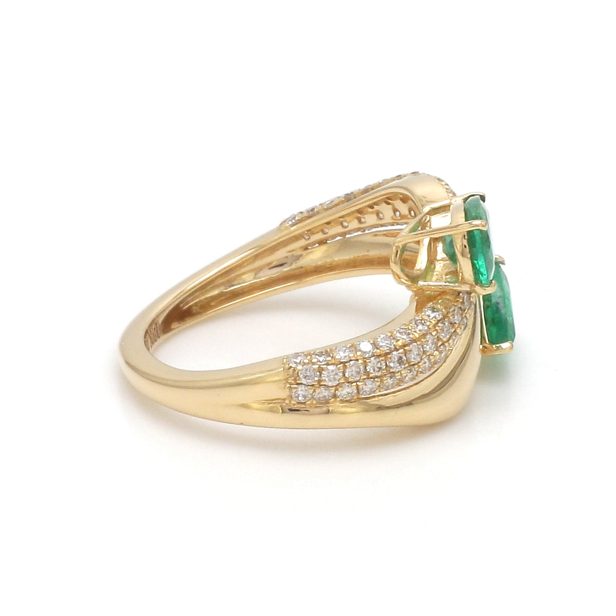 JPRG-3586/9095 Diamond Emerald Ring