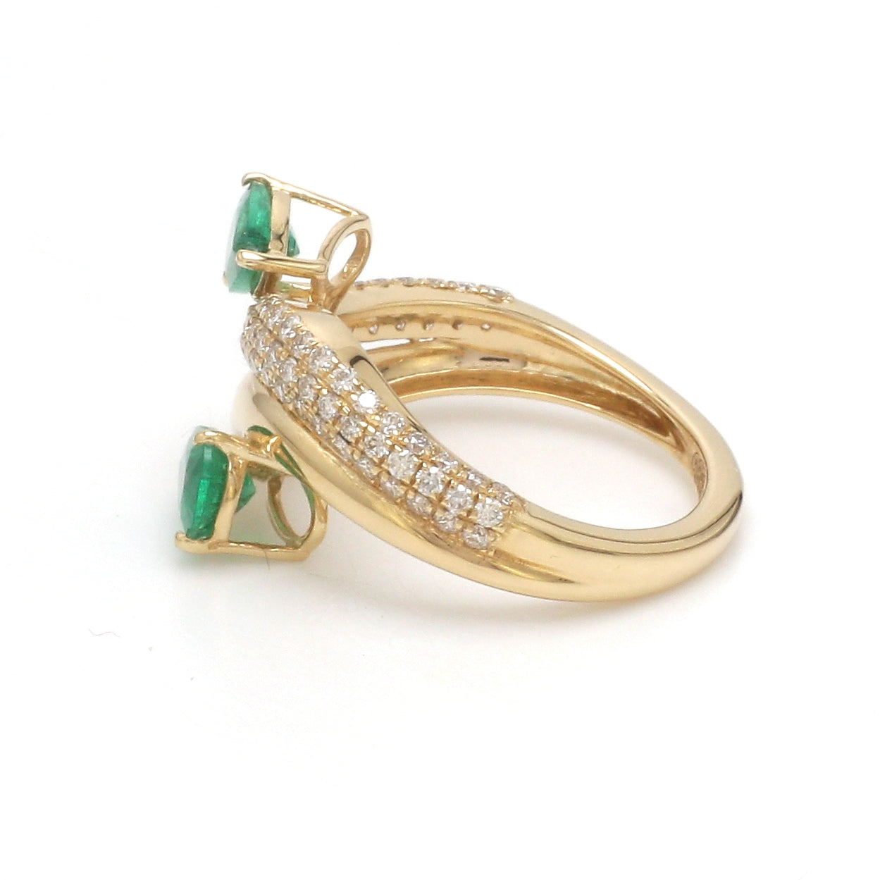 JPRG-3586/9095 Diamond Emerald Ring