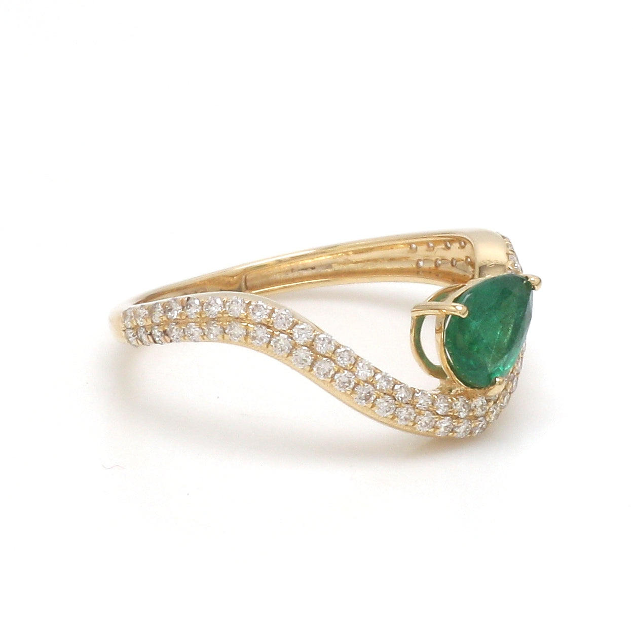 JPRG-3589/9098 Diamond Emerald Ring