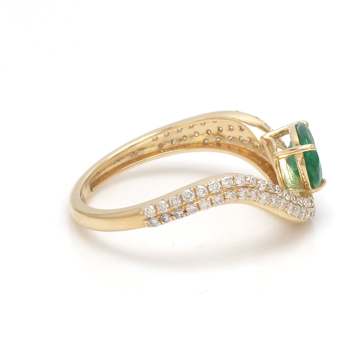 JPRG-3589/9098 Diamond Emerald Ring