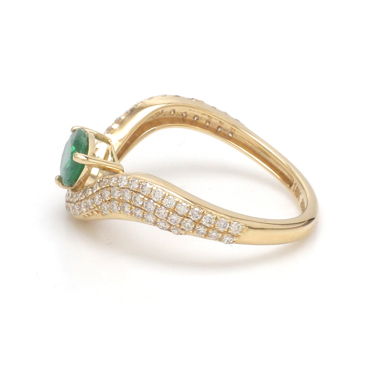 JPRG-3589/9098 Diamond Emerald Ring