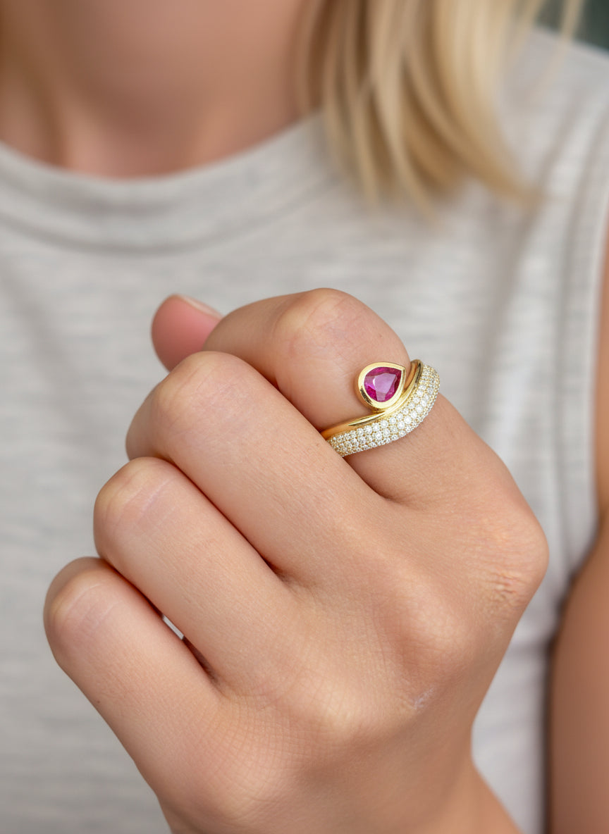 JPRG-3629/9169 Diamond Ruby Ring