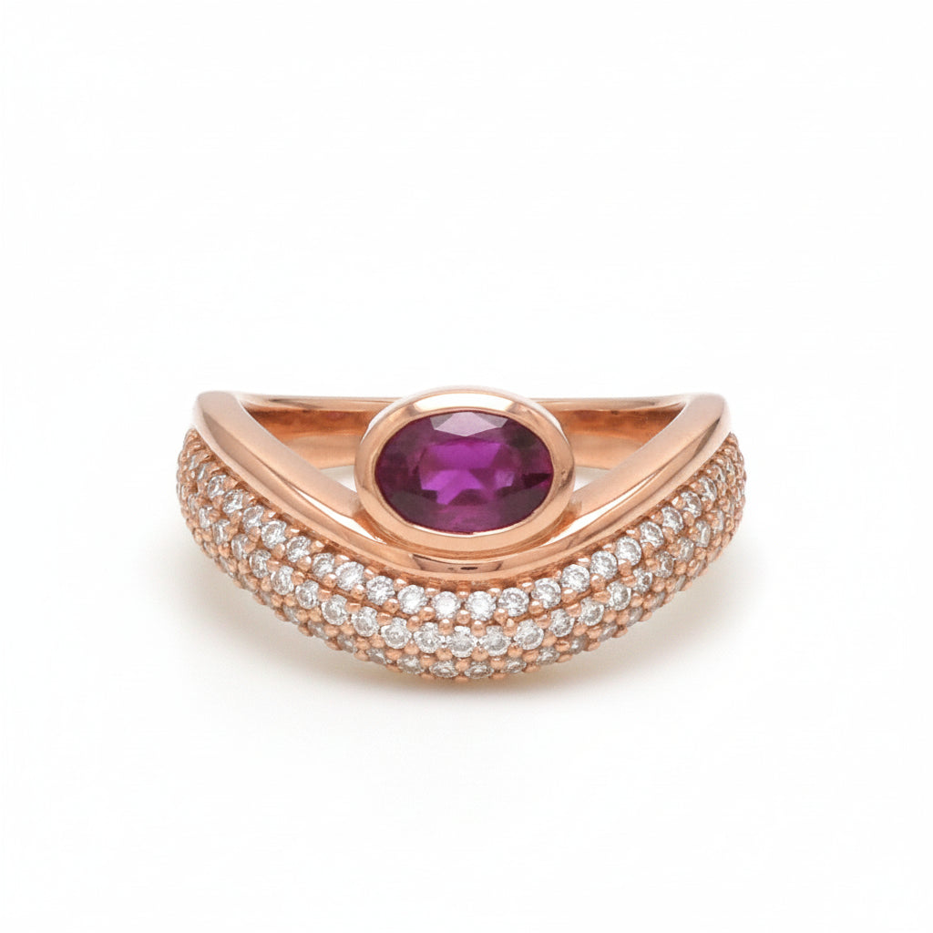 JPRG-3692/9280 Diamond Ruby Ring
