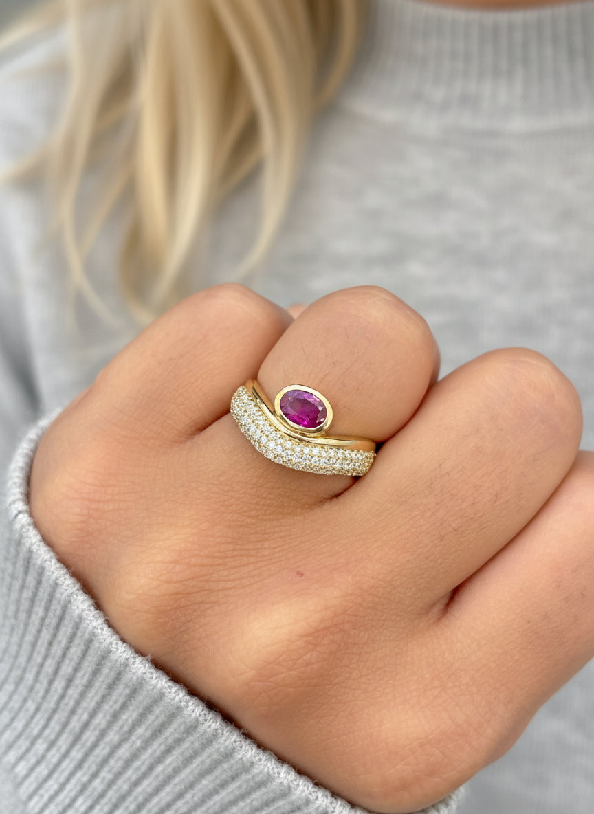 JPRG-3692/9280 Diamond Ruby Ring