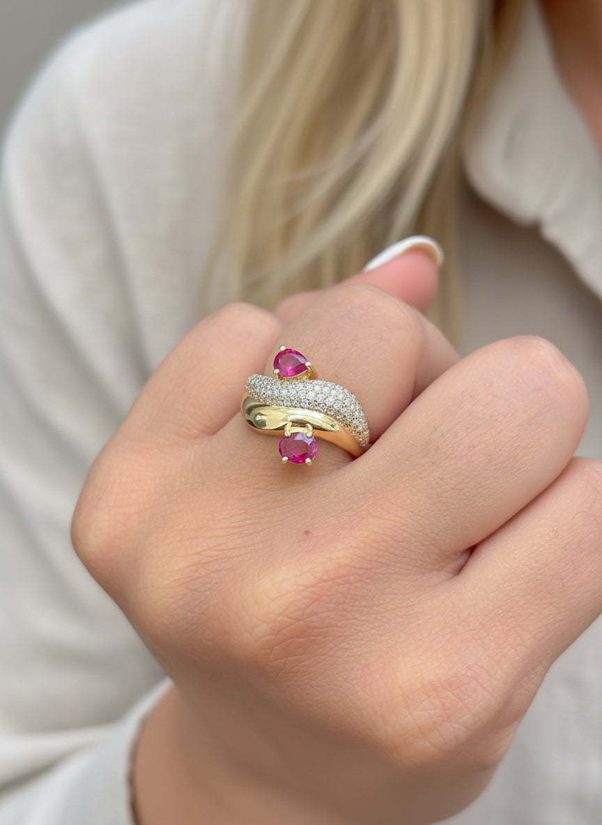 JPRG-3709/9312 Diamond Ruby Ring