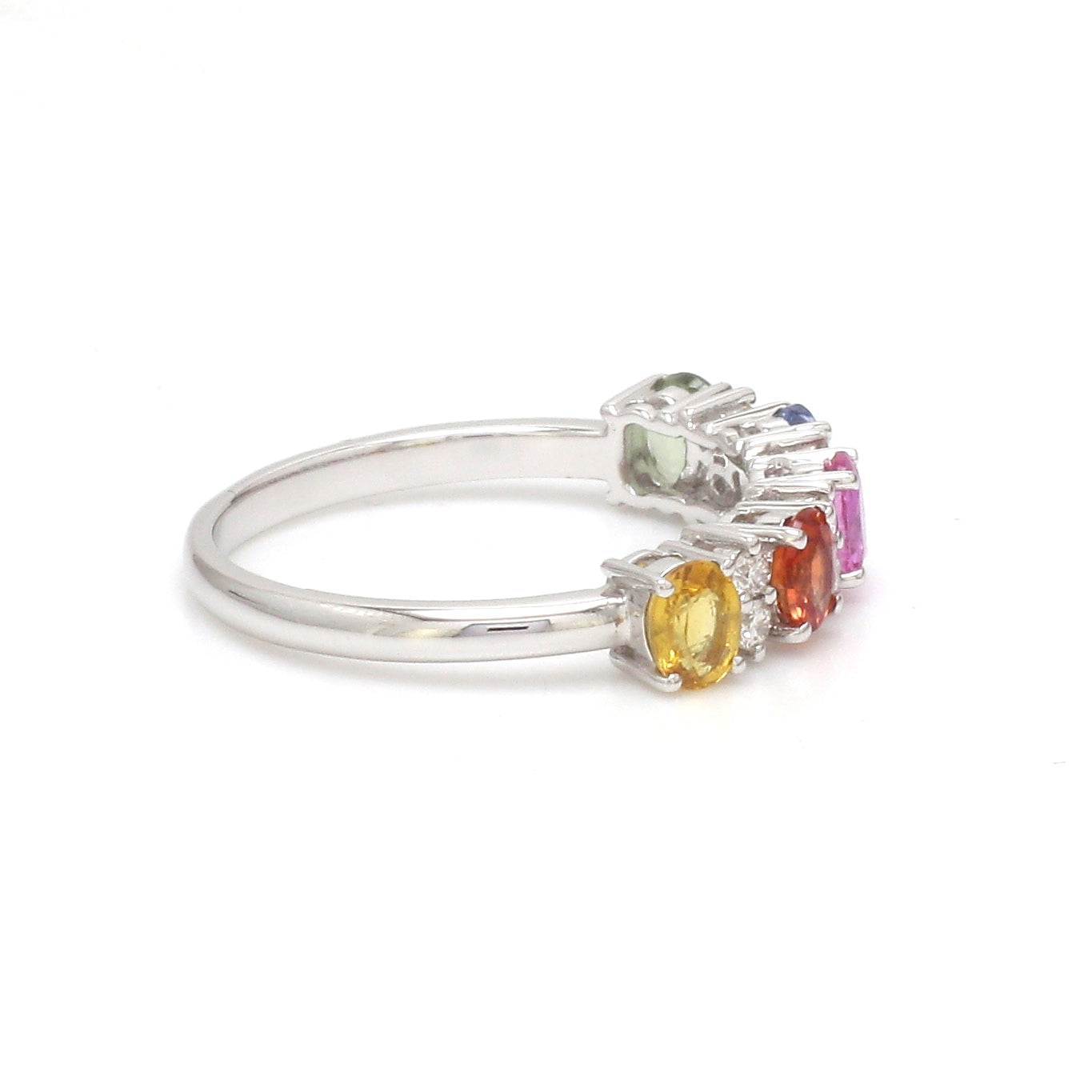 JPRG-3736/9344 Diamond Rainbow Sapphire Ring