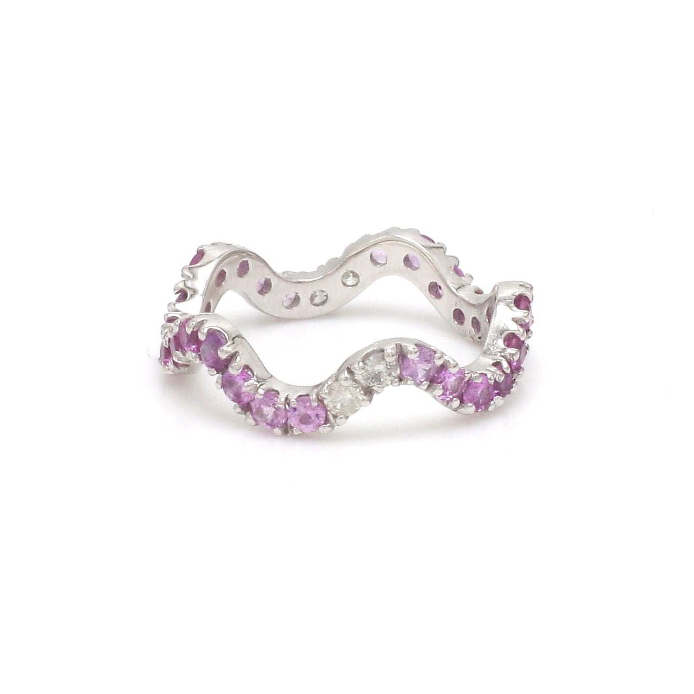 JPRG-3764/9393 Diamond Pink Sapphire Ring