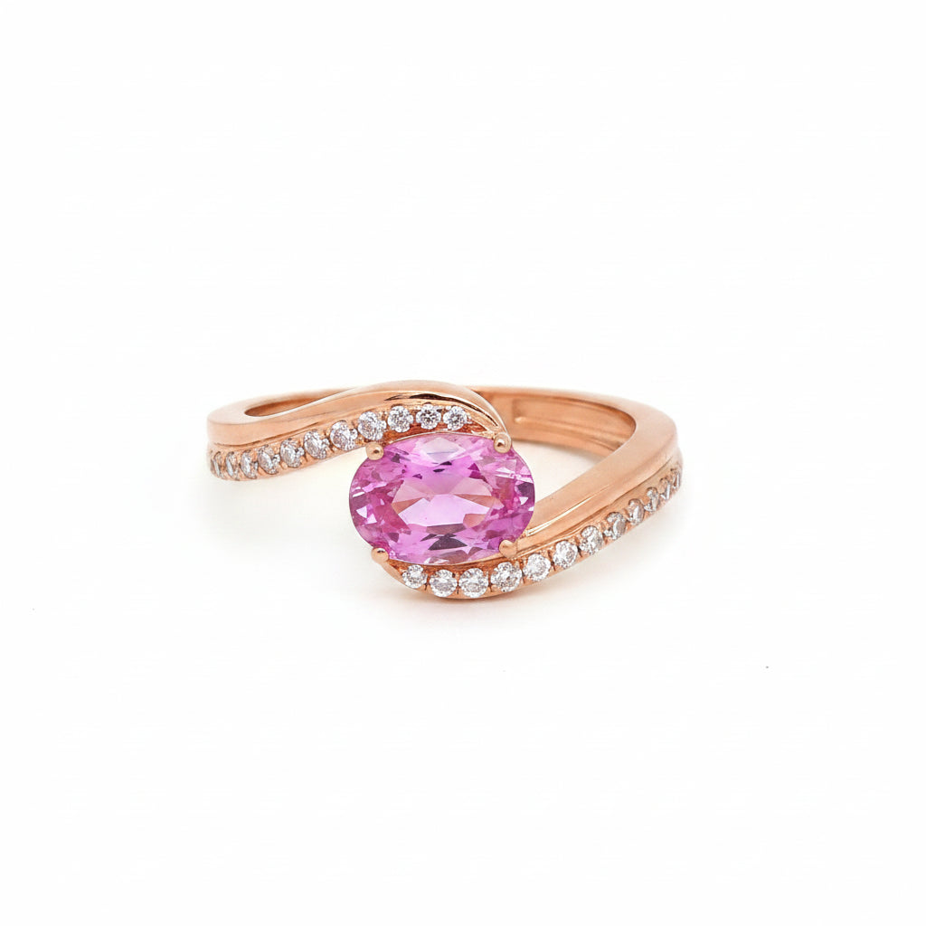 JPRG-3774/9409 Pink Sapphire Diamond Ring