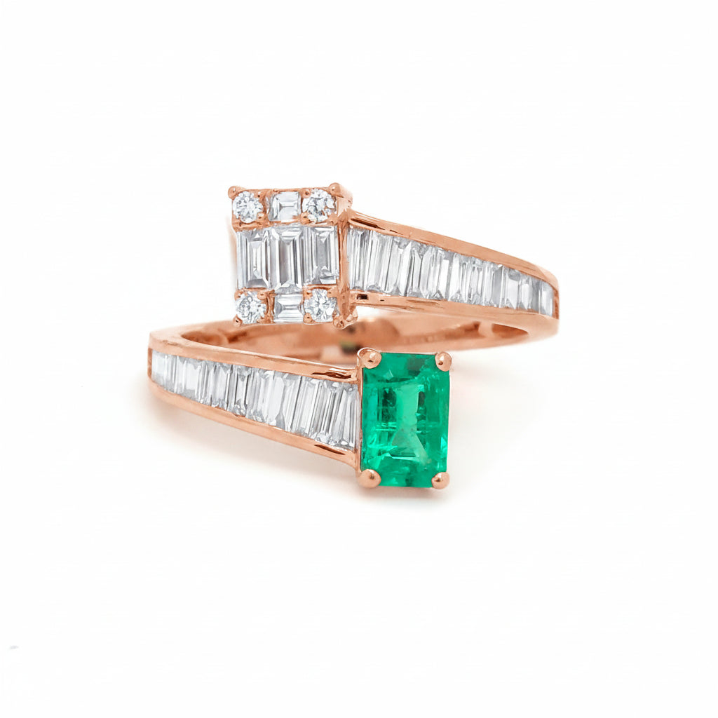 JPRG-3832/9517 Diamond Emerald Ring