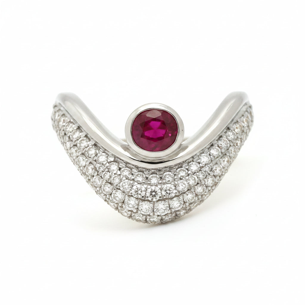JPRG-3848/9553 Diamond Ruby Ring