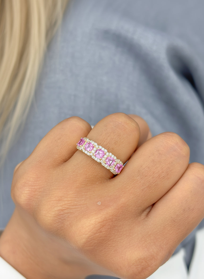 JPRG-3859/9564 Pink Sapphire Diamond Ring