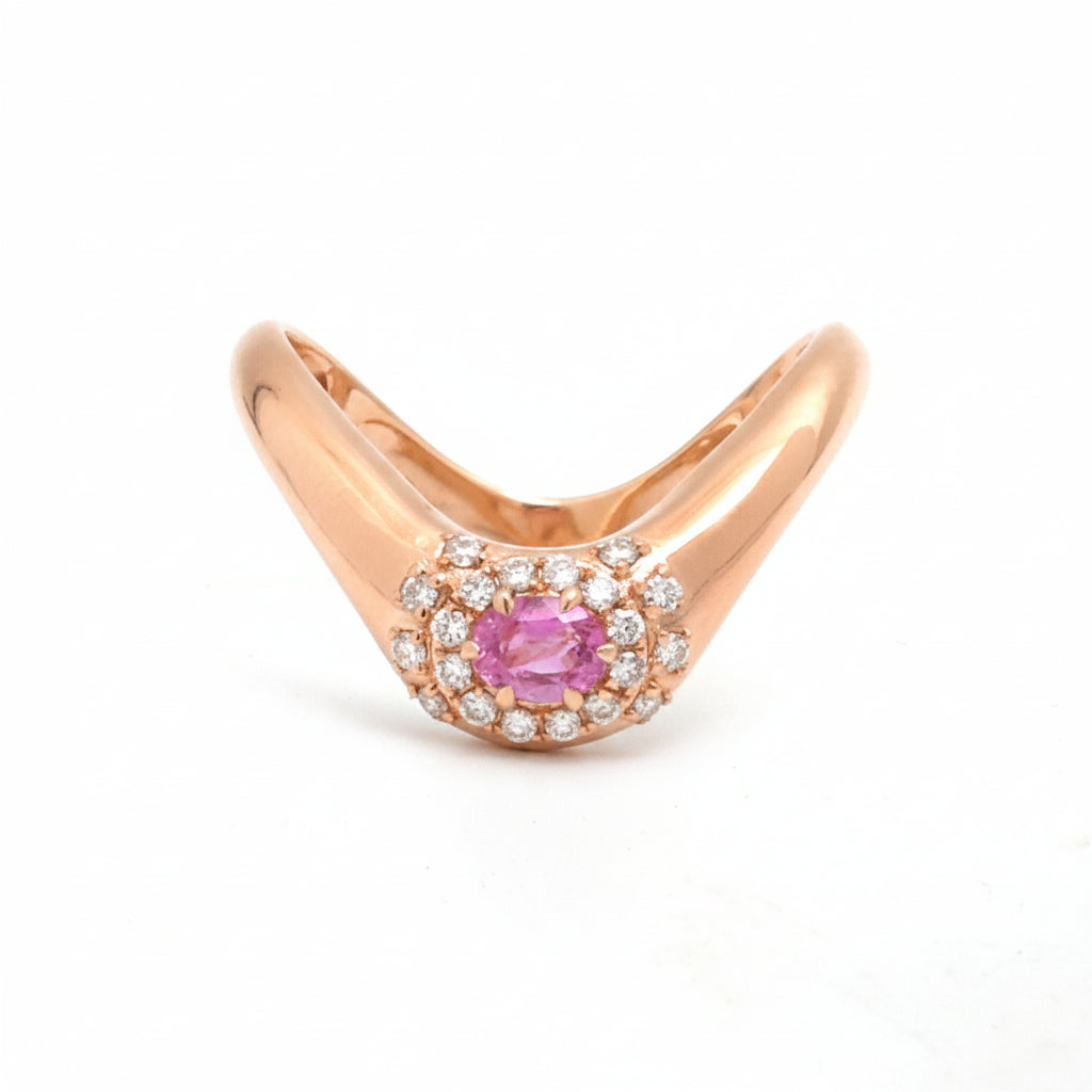 JPRG-3866/9590 Pink Sapphire Diamond Ring
