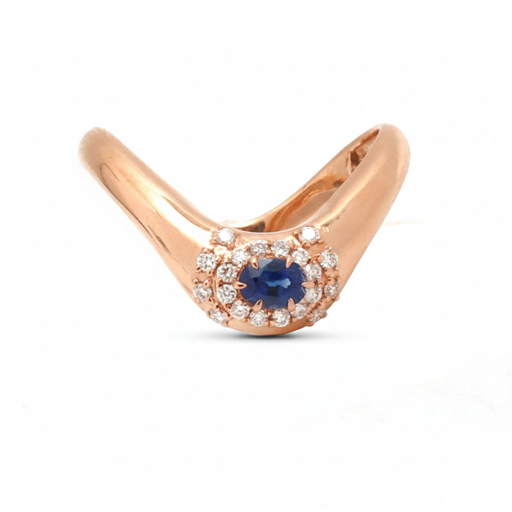 JPRG-3867/9591 Blue Sapphire Diamond Ring