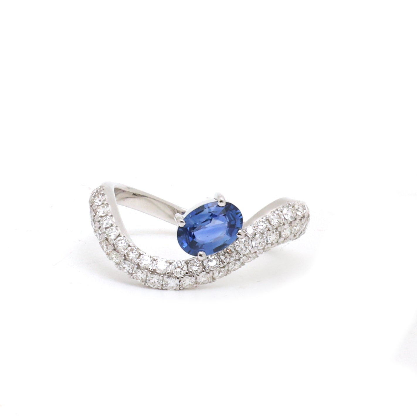 JPRG-3887/9618 Blue Sapphire Diamond Ring