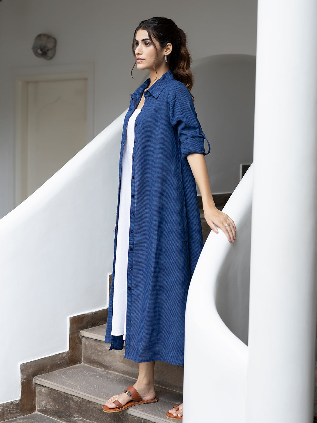 Tiana Blue Printed Dress  - By Ragavi - qivii