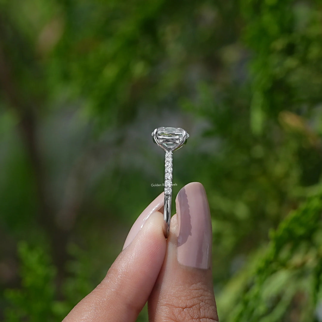 Elongated Cushion Cut Lab Diamond Ring