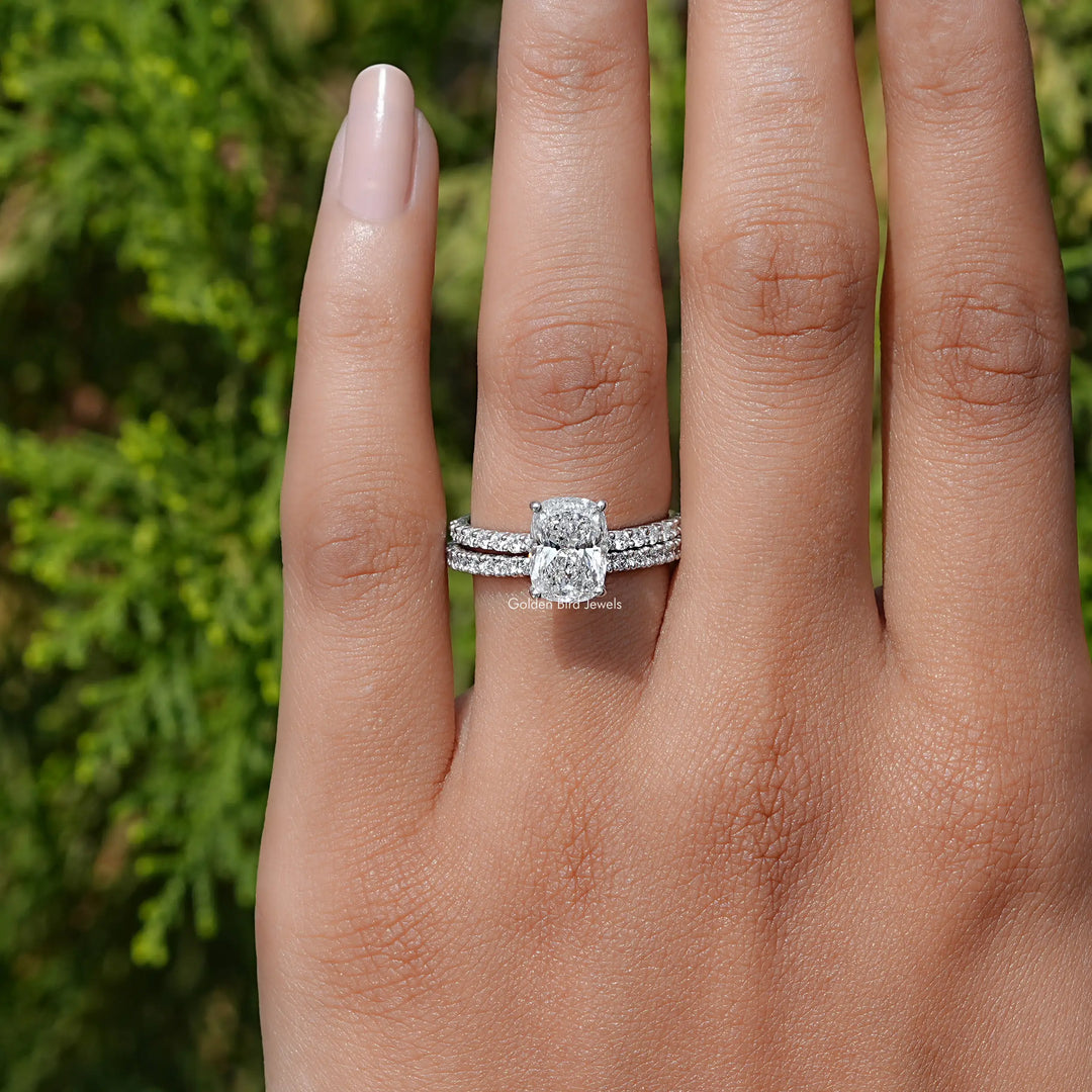 Elongated Cushion Cut Lab Grown Diamond Ring