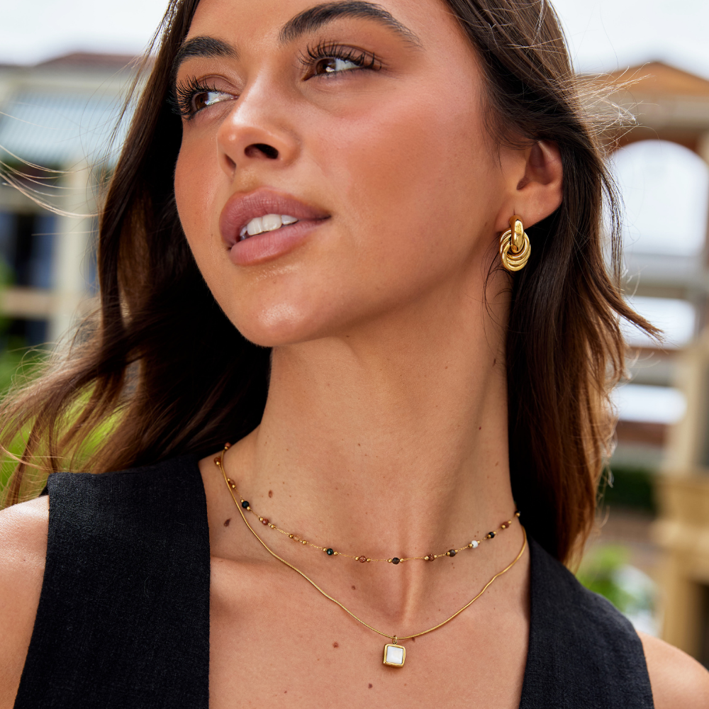 Minimalistische Collier met Steen  - By Qivii