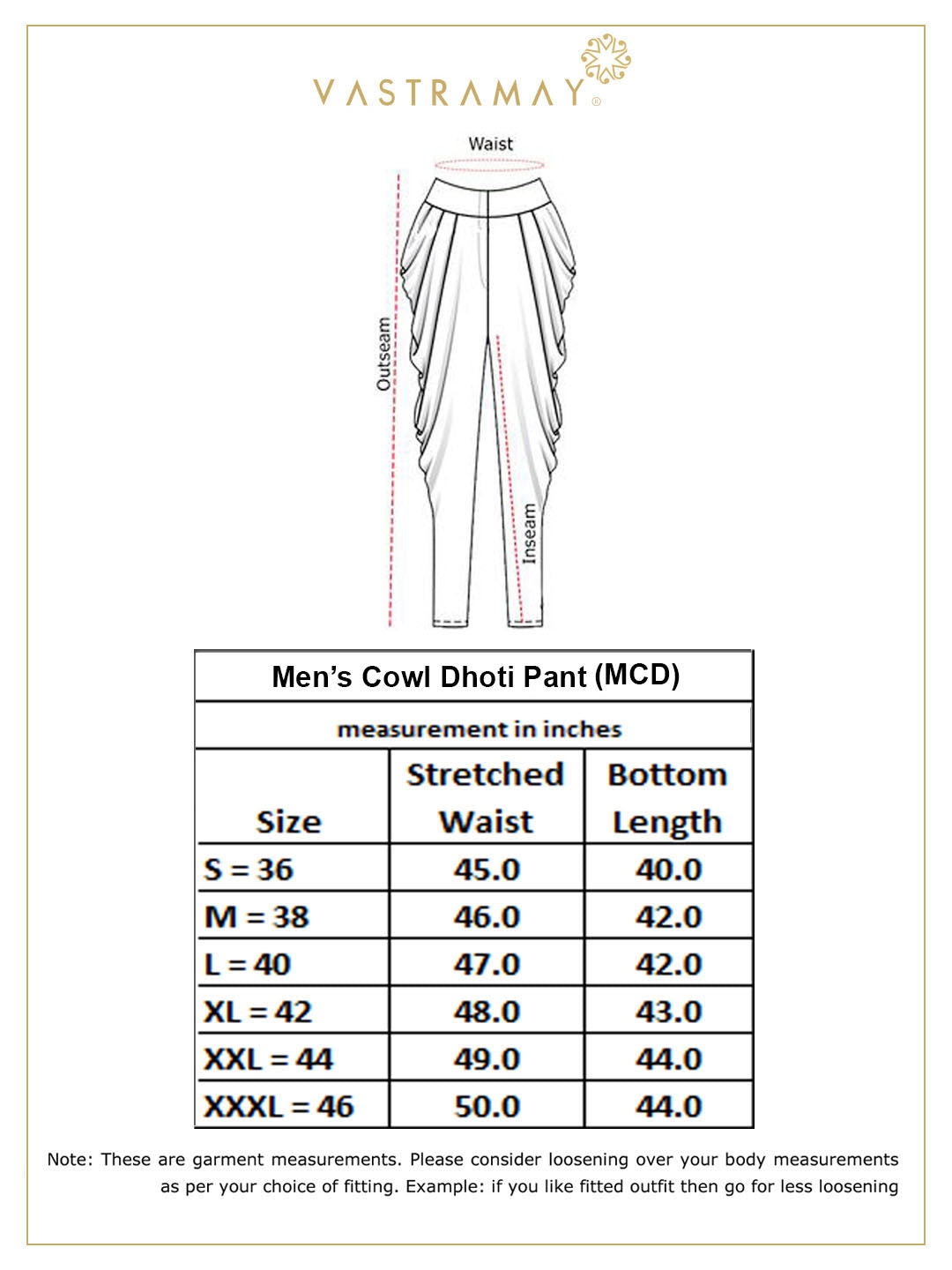 VASTRAMAY Men's White Satin Dhoti