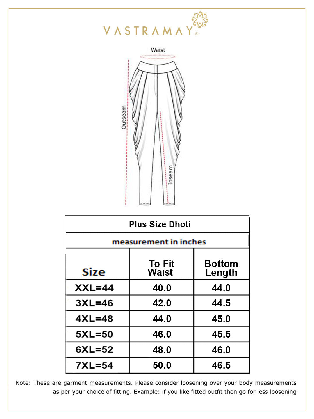 Vastramay Men's Plus Size Rose Gold Cotton Blend Traditional Dhoti