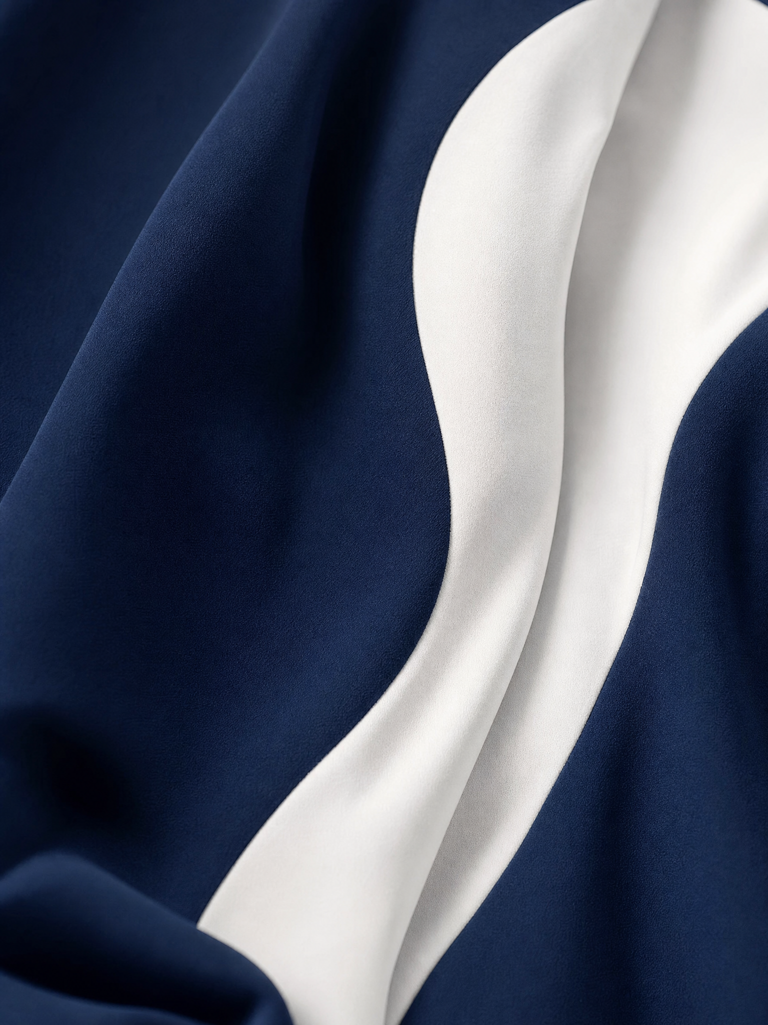 Women's Navy & White Form-Fitting Gown With Front Zipper Detail & Side Slit, Effortless Elegant Formal Dress MDZ1519D1LYL