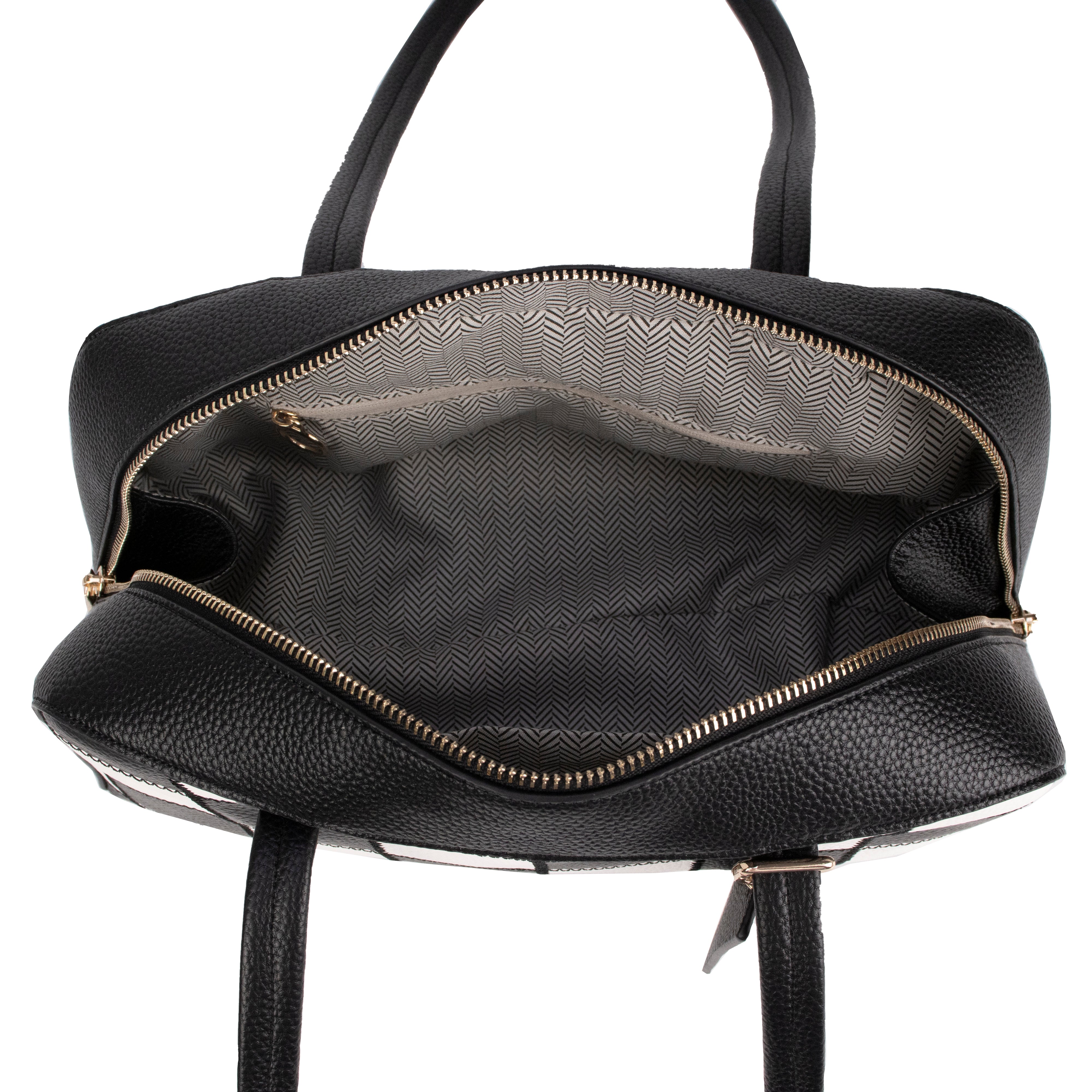 Ounamei Checkered Vegan Leather Shoulder Bag for Women – Large Capacity Everyday Tote Purse