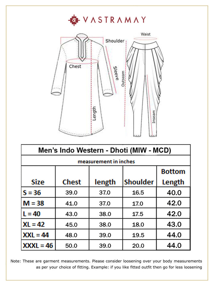 VM By VASTRAMAY Men's White Silk Blend Sherwani Set