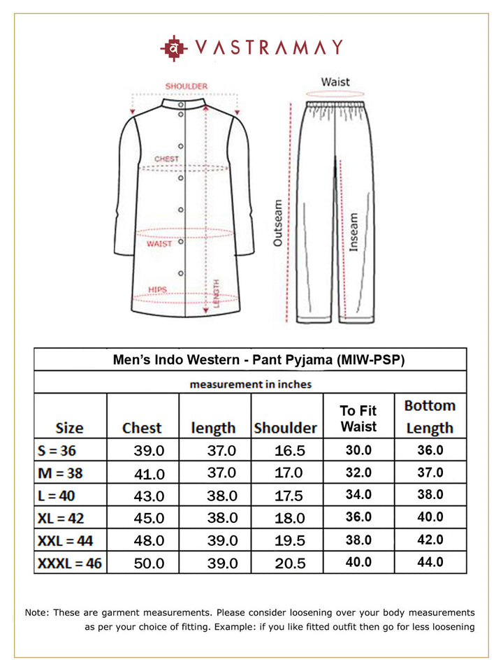 VM BY VASTRAMAY Men's White Indo Western Set