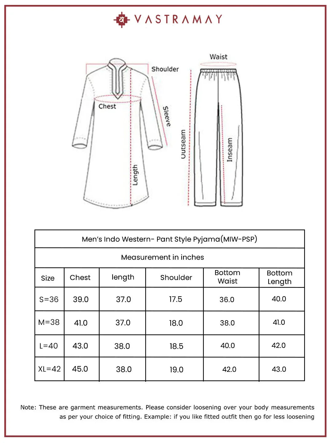 Men's Black Rayon Indo Western And Pyjama Set