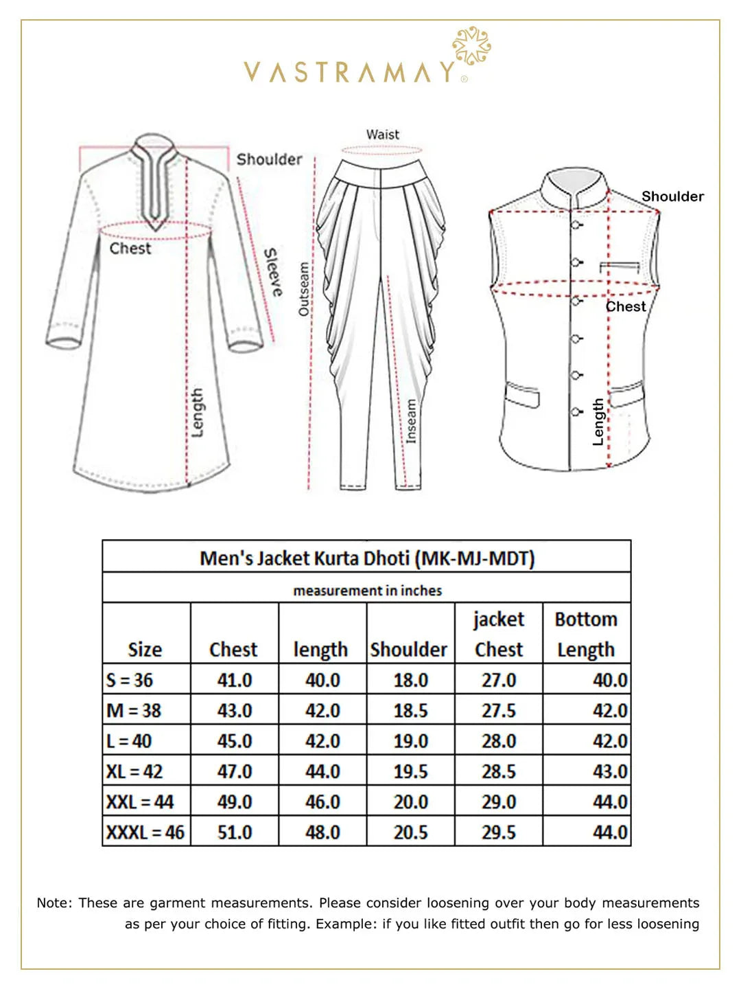 Men's Rose Gold Jacquard Jacket With Kurta Dhoti Set
